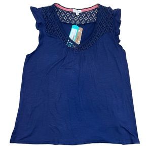 Mason & Belle Navy Blue Sleeveless Shirt NWT